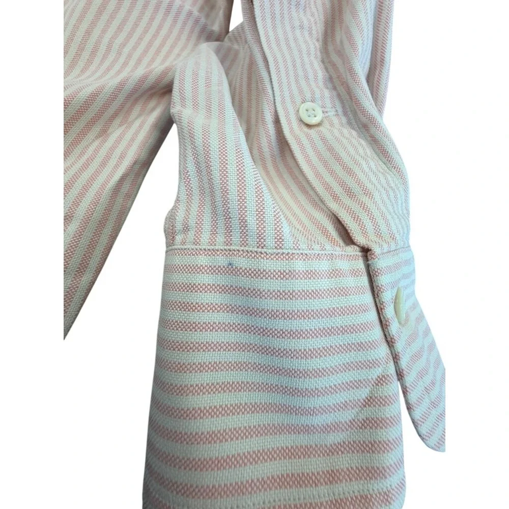 Polo Ralph Lauren Mens Pink White Striped Oxford Button Down Shirt 16-34 Vintage